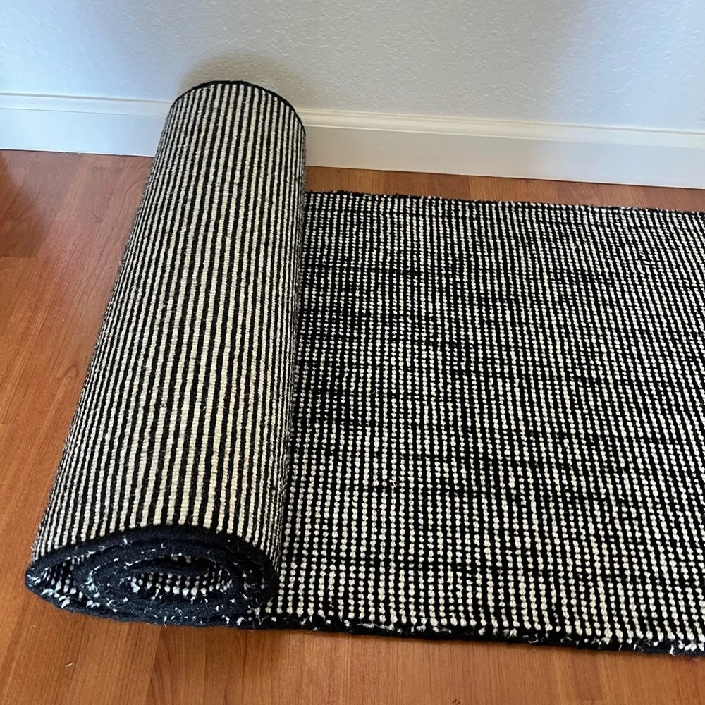 NEW Unique Loom 2x8 Wool Runner English Manor BlackBerry/Ivory Farmhouse